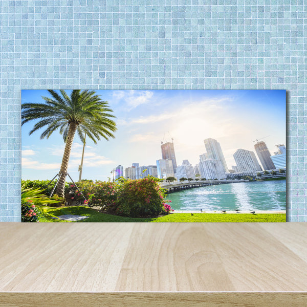 Highland Dunes Splashback Backsplash Cooker Hob Wall Splashback Kitchen Wall Panels Heat